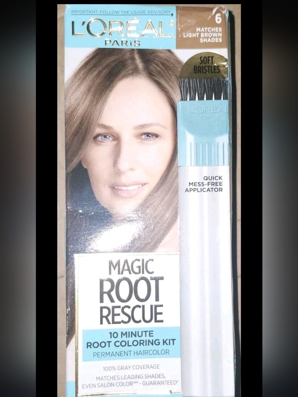 L'Oreal Light Brown Magic Root Rescue 10 Minute Root Hair Coloring Kit #6